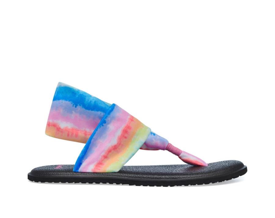 sanuk_yoga_sling_burst_tie_dye_rainbow.jpg Sanuk Yoga Sling Burst Tie Dye Rainbow - Image 1